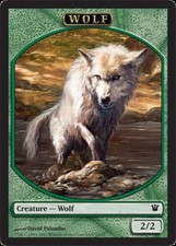 1x Wolf Token (12/12) Green MTG Innistrad NM Magic Regular
