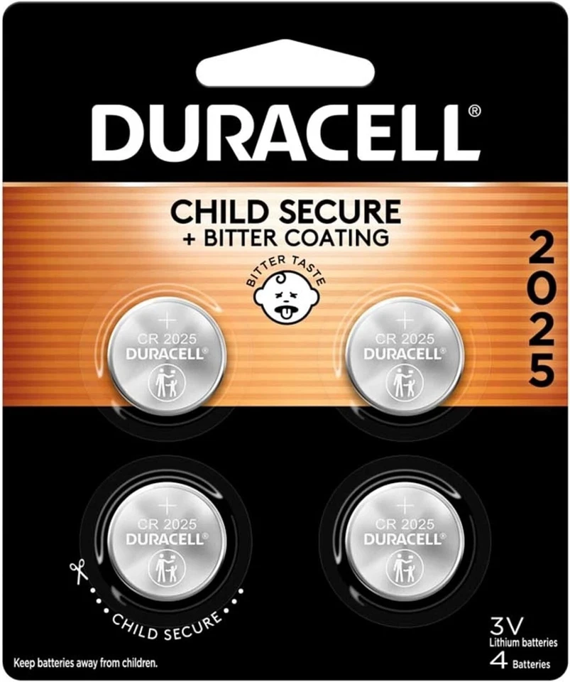 Duracell Keyless Entry Battery Dl2025 4 Pack