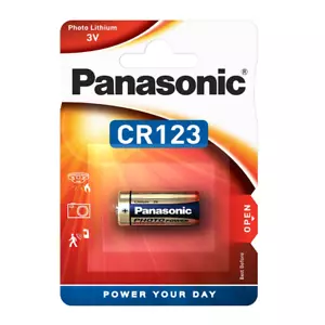 PILA BATTERIA PANASONIC CR123 DL123 CR17345 123 LITIO 3V CR123A CAMELION CR 123 - Foto 1 di 2