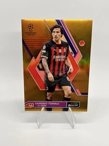 Sandro Tonali 2022-23 Topps Finest UEFA Club Competitions Gold /50 AC Milan - Picture 1 of 2