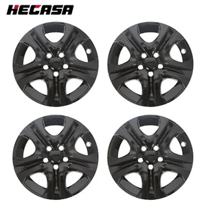 Gloss Black 17" Hub Caps Full Rim Wheel Skin Covers For Toyota Rav4 2013-2018 - Picture 1 of 12