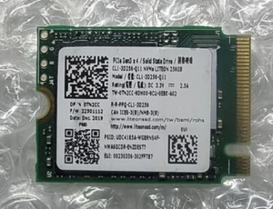 Liteon 256GB NVMe PCIe M2 2230 SSD CL1-3D256-Q11 D P/N 0TN2CC PCIE GEN 3 X4 Dell - Picture 1 of 1