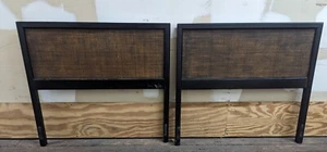 2 Foster McDavid twin bed headboard Edward Wormley Dunbar cane midcentury mcm - Picture 1 of 8