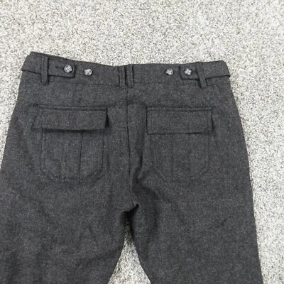 American Eagle Pants Womens 2 Gray Black Military Baker Trousers Wool Blend Y2K - Image 1 of 4