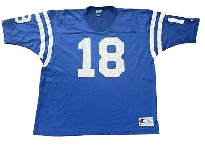 Camiseta Indianapolis Colts Peyton Manning Para Hombre Talla 2XL 52 Champion Azul Foto 1 de 4