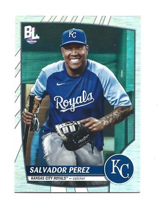 2023 Topps Big League #250 Uncommon Rainbow Foil Salvador Perez Baseball Card - Image 1 of 2