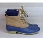 Tommy Hilfiger Raelene Duck Boots Rain Snow Lined Brown Blue Womens Size 10