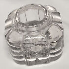 Vintage Clear Glass Ink Well - 2 3/4" Square Rounded
