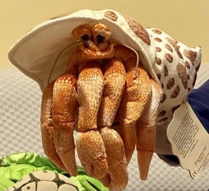Folkmanis HERMIT CRAB Puppet + Tags! - Hides in the Shell - Imagen 1 de 1