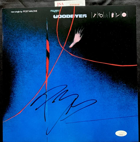 POST MALONE SIGNED AUTOGRAPHED 12x12 ALBUM COVER PHOTO COA JSA I FALL APART Cover