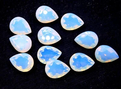 Lab Created Milky Opal Pear Cut Lot Loose Gemstone 12x16 MM For Jewelry P-2656 - Image 1 of 4