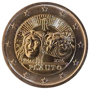 2 Euro Münze Italien 2016 Plautus Gedenkmünze Sondermünze Plauto  - Bild 1 von 1