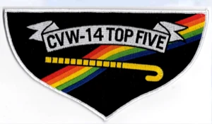 4.5" NAVY CVW-14 TOP FIVE EMBROIDERED PATCH - Picture 1 of 1