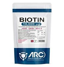 Biotin 10,000mcg Vitamin B7, 250 Tablets Suitable for Vegetarian and Vegan, Made