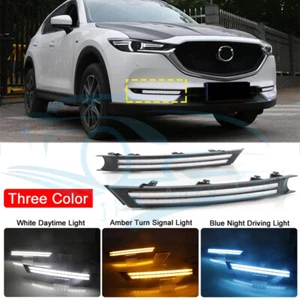 Front Daytime Lights LED DRL Fog Lamp q For Mazda CX-8 CX-5 2017 2018 2019 2020 - Bild 1 von 12