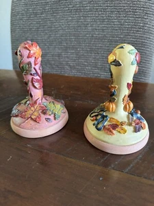 Vintage Shaker Hearth Cookie Art Cookie Stamps Autumn Leaves 3.5" Round Ceramic - Picture 1 of 7