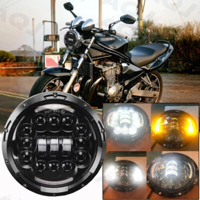 For Suzuki Bandit 400 600 1200 LED Motorcycle 7"Headlight Turn Signals Ring DRL - Image 1 of 4