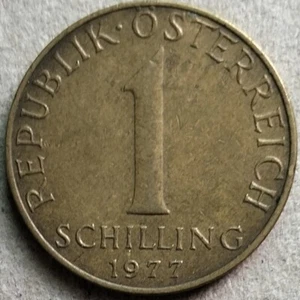 Austria 1 Schilling coin 1977 - Picture 1 of 2