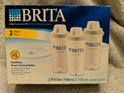 BRITA PITCHER REPLACEMENT FILTERS 3 Pack NEW IN BOX. FREE SHIPPING - Image 1 of 4