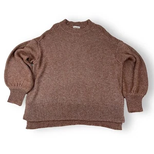 Ava & Viv WOMEN'S PLUS SIZE 1X Crew-Neck Pullover Knit Sweater Metallic Rose NWT - Picture 1 of 16