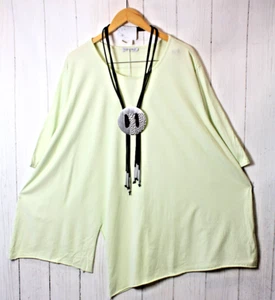 Moonshine Tunika Shirt ´46 48 50 Lagenlook Gr. 1 Limette A- Linie Neu - Bild 1 von 2