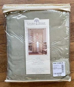 1 Linden Street Tab Top Panel + Tab Top Valance 100% Cotton Green Clay Sage 84" - Picture 1 of 2