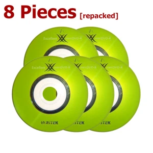 Ritek Mini DVD-R 4x 8cm 1.4 GB Blank DVD Recordable Discs 1.4GB Ritek - 8 Discs - Photo 1/1