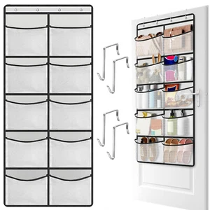 10 Grids Over Door Shoe Organizer Rack, Hanging Storage Holder Hanger for Closet - Picture 1 of 7