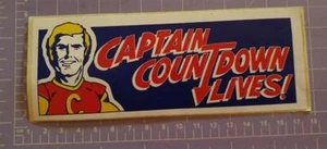 Captain Countdown Lives Sticker 17cm x 7cm approx As per image - Foto 1 di 1