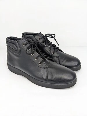 Botines con cordones negros vintage Walk Easy años 90 talla AU 7 UK 5 Grunge Walking Foto 1 de 4