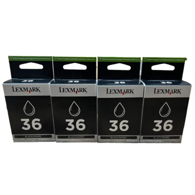 4psc Lexmark 36 Genuine Ink Cartridges In Retail Box - Image 1 of 3