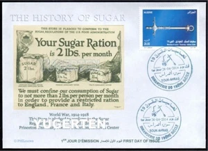 ALGERIA 2014 - FDC - Sugar - Wartime Food Rationing - WWI - Alimentation - USA - Picture 1 of 1