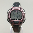 Timex Ironman Triathlon Watch Women Indiglo 35mm Pink Silver Tone New Battery