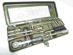 Knarrenkasten Ratschenkasten Hermes Gedore 1/4 Zoll 32-teilig Bundeswehr K78 - Bild 1 von 4