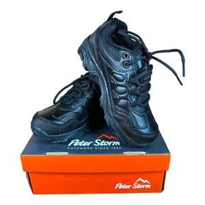 Peter Storm Boys Black Rugged School Shoes Size J13 BNIB - Picture 1 of 8