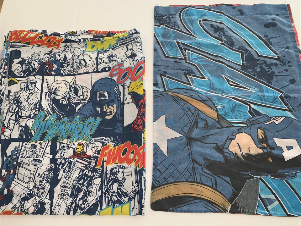 2 шт. Marvel Avengers Assemble Twin Flat и наволочка лист Ironman Capt. Америка - Изображение 1 из 4