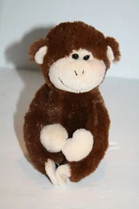 Target Brown Plush Stuffed Monkey 11" Hook Loop Hands Galerie 2014 Soft Toy - Picture 1 of 12