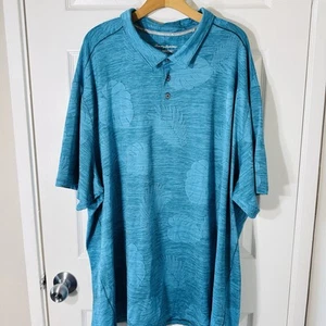 TOMMY BAHAMA POLO SHIRT BLUE PERFORMANCE TECH SZ 4X POLY MARLIN GOLF Islandzone - Picture 1 of 10
