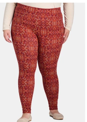 TERRA & SKY Multicolor High Rise Leggings Cotton Spandex Size 4X (28W-30W) New - Image 1 of 2