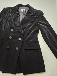 Sofia Vergara Damen Blazer Jacke Schwarz Samt Velours Wie Small Neu Mit Etikett - Bild 1 von 21