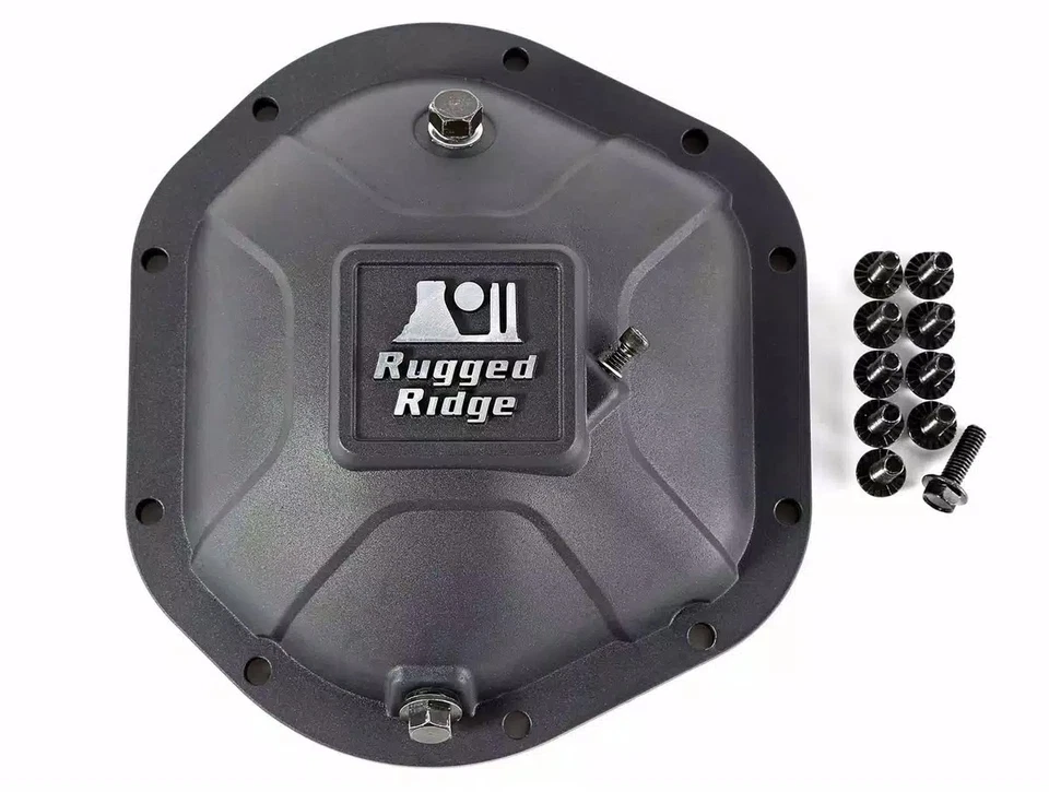 Rugged Ridge 16595.12 Boulder Aluminum Differential Cover Black Fits Dana 44 Foto 1 de 4