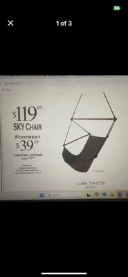 Nueva silla colgante Sky + reposapiés púrpura venta al por menor $159 Foto 1 de 3