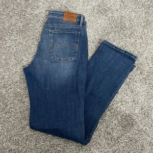 Pantalones de mezclilla rectos Lucky Brand Sweet'N para mujer 14/32 azul elástico tiro medio usados en excelente estado - Imagen 1 de 16