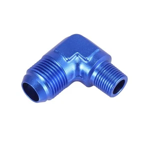 AN10 90 Grados Macho a 3/8" NPT Macho Montaje Adaptador Para Coche Azul - Imagen 1 de 6