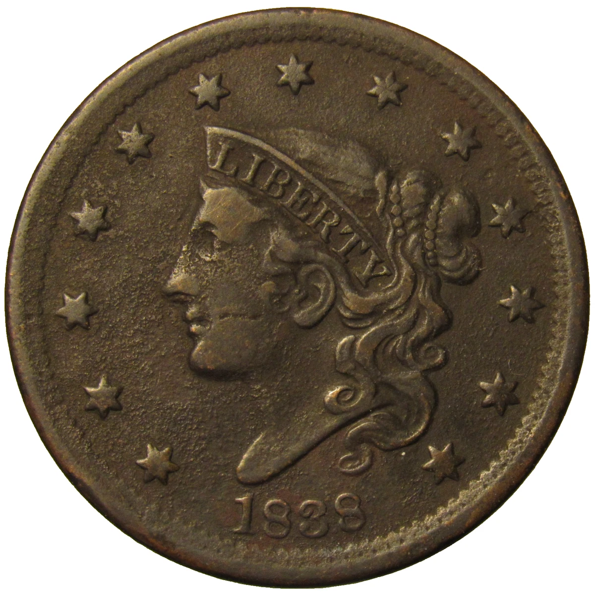 1838 Year Coronet Head US Large Cents (1816-1839) for sale | eBay