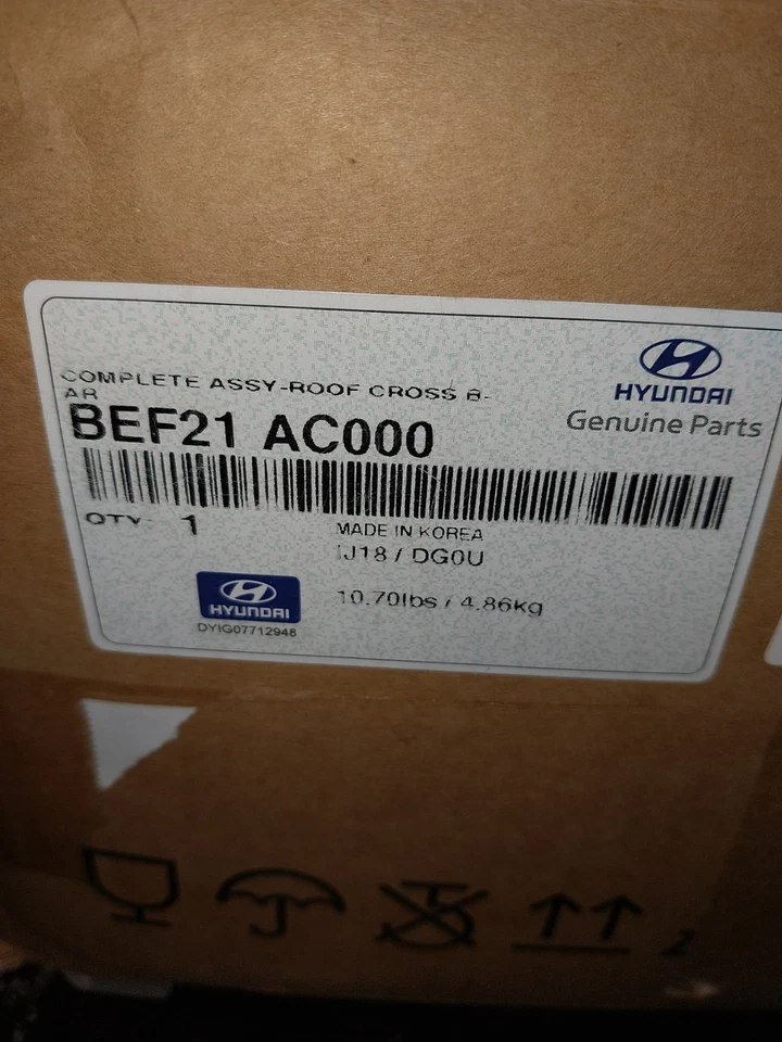 2024-2025 GENUINE OEM Hyundai Kona CROSSBAR ROOF RACK SET  BEF21 - AC000 Foto 1 de 1