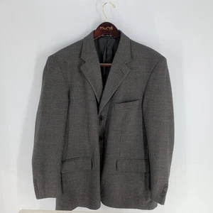 Vintage Barrington Three Button Sport Coat Classic Blazer Charcoal Gray Size 44R - Picture 1 of 9