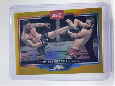 COLBY COVINGTON 2025 TOPPS CHROME UFC GOLD REFRACTOR 50/50 Q4841 - Image 1 of 2