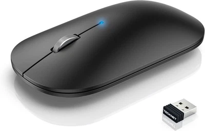 TECKNET Bluetooth Mouse, Rechargeable 2.4G Wireless Mouse foLaptop Tri-Mode Slim - Image 1 of 4
