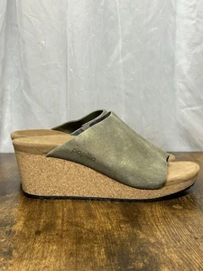 Papillio By Birkenstock Namica Womens Suede Leather Wedge Sz 7 38 Slide Metallic - Picture 1 of 13